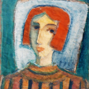 50Portrait before the show, tempera, 65 x 50 cm, not signed, undated (ca. 1977)