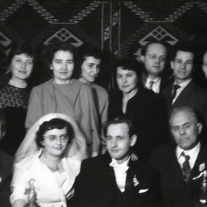 At the wedding of Liviu Florean, Next to Jeni and Liviu Florean, Vasile Crişan, master Ladea and his wife, January 31st 1960